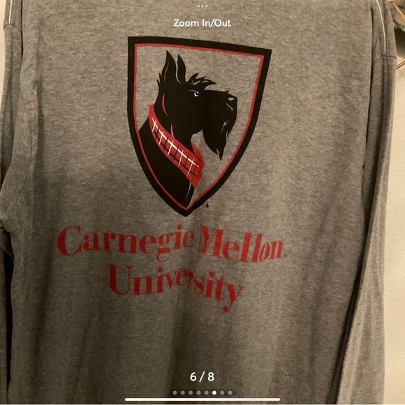 Carnegie Mellon university CMU Size XXL Long sleeve Tee Shirt NWT - Picture 5 of 7